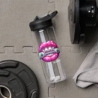 Bold Hustler Bling Lips Money Vibe Statement Water Bottle