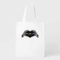 Month Skeleton Heart Hands LGBTQIA  Grocery Bag