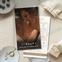 Modern Neutral Gold Jewelry Card Insert Card