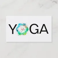 *~* Yoga  Mandala Lotus Teacher Instructor Om Aum Business Card