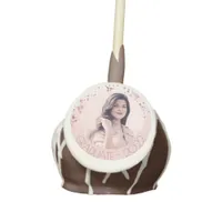 Graduation blush rose gold stars photo cake pops