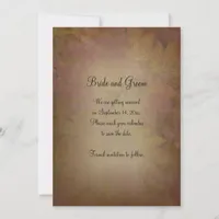 Fall Colored Maple Leaves Wedding Save the Date