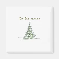 Tis The Season Christmas Tree Debbie Groovy Santa Magnet