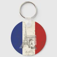 Flag and Symbols of France ID156 Keychain