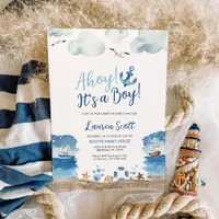 Ahoy It's a Boy | Nautical Baby Shower Invitation