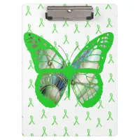 Lyme Disease Awareness Green Butterfly Clipboard