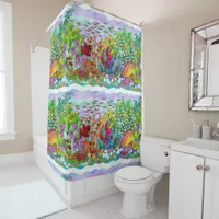 The Fish Garden Shower Curtain