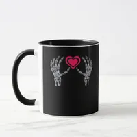 Skeleton Hands Heart Cute Mug