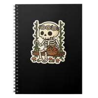 Cottagecore Skeleton With Flower Crown Notebook
