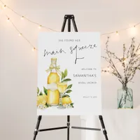 Main Squeeze Limoncello Welcome Bridal Shower Foam Board