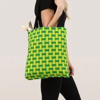 Tote Bag (ao) - Green and Yellow Weave