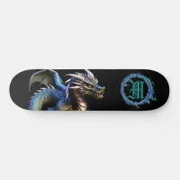 *~* Metallic AP88 Elemental Fierce Teal Dragon  Skateboard