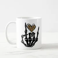 Skeleton Heart Hands Clean Graphic Mood Coffee Mug