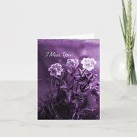 Purple I Miss You Card