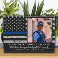 Thin Blue Line Police Memorial Photo Block