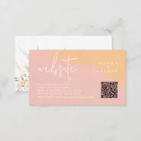 Sunny Wildflower Wedding Website Gradient ID1023 Enclosure Card