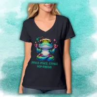 Modern Inhale Exhale Green Frog | T-Shirt