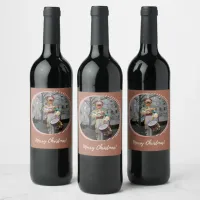 Merry Christmas NYC Rockefeller Plaza Drummer Boy Wine Label