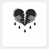 Tear Me Apart Emotional Dark Tone Square Sticker