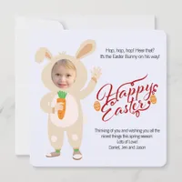 Easter Bunny Costume Personalized Photo Card