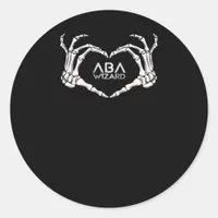 Wizard Classic - Skeleton Hands Heart Classic Round Sticker