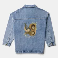 Quirky White-Breasted Nuthatch Denim Jacket