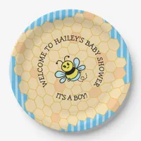 Honey Bee Themed Boy's Baby Shower Paper Plates