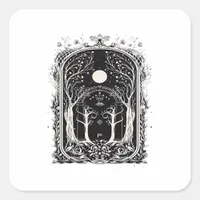 Goblincore Fantasy Gate To  Classic Square Sticker