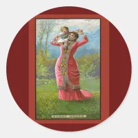 Vintage Mother's Day Sunny Hours Classic Round Sticker