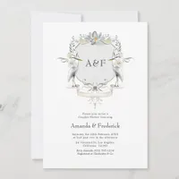 Heron Crest Elegant Lake Wedding Couples Shower Invitation