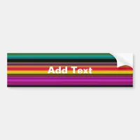 Thin Colorful Stripes - 2 Bumper Sticker