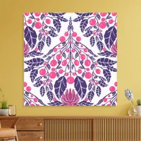 Art Nouveau Pink & Purple–Vintage Floral Scallop  Canvas Print