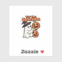 Tis The Season Halloween Costume Witch Hat Sticker