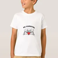 Skeleton Hand With Heart Classic Style T-Shirt