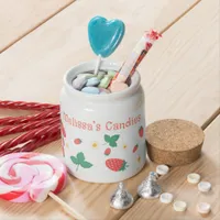 Mini Strawberry Blossom Personalized Mug Candy Jar