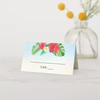 Bright Tropical Floral Wedding Table Place Place Card