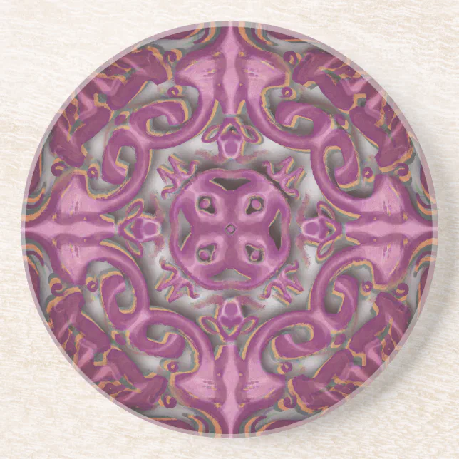 Symmetrical pattern (azulejos like) coaster