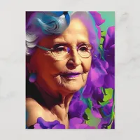 Elderly Woman Postcard