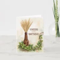 Craft Brew Cheers Birthday Card