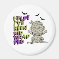Funny Kidwrapped Mummy Baby Green/Purple ID683 Magnet