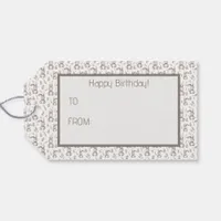 Cute Bunny Neutral Gray Baby's Gift Tags