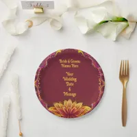 Floral Symphony: Wedding Elegance Collection Paper Plates