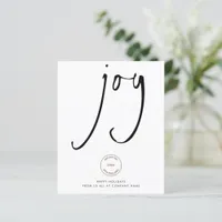 Budget Simple Logo Joy Black White Company Holiday