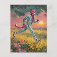 Bobcat in a Silver Suit  Postcard