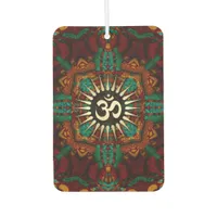 Calming Earth Batik Gold Om Meditation Symbol Air Freshener