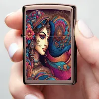 Elegant Indian Woman Artistic Zippo Lighter