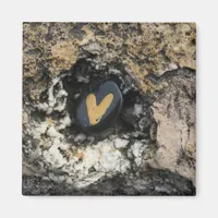 Hidden Heart Rock on Rock Magnet
