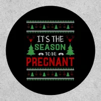 Its The Season To Be Pregnant Funny Christmas Patch