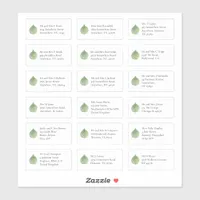 Eucalyptus 18 Individual Name Addresses Business Sticker