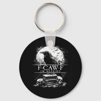 Funny F-Caw-F Books Skulls Gothic Keychain